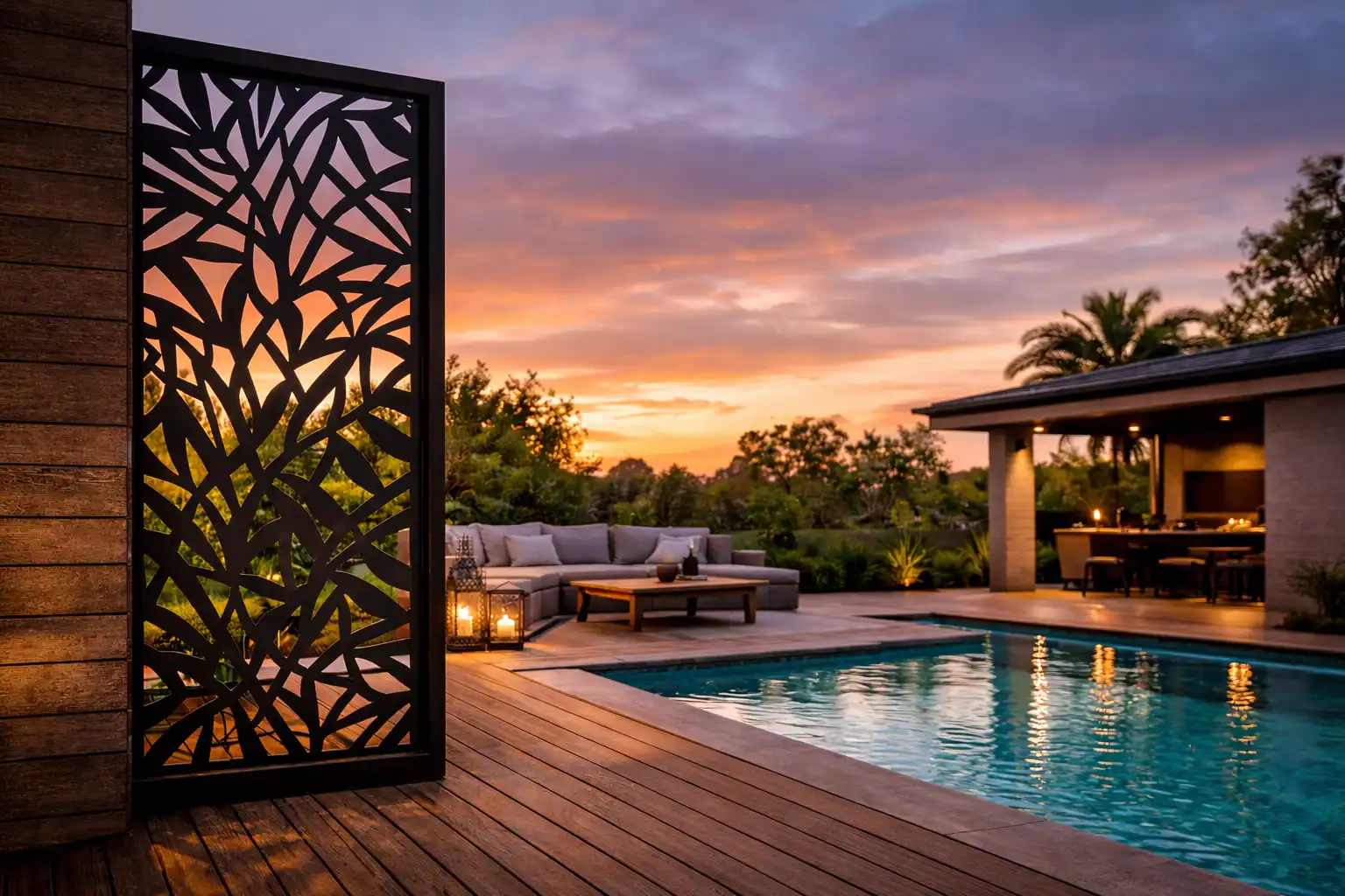 Laser Cut Privacy Panels